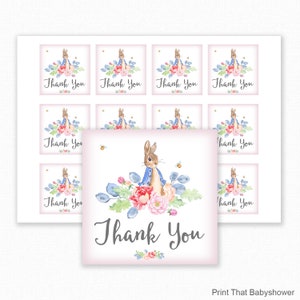 Peter Rabbit Favor Tag - Peter Rabbit Baby Shower - Printable Favor Tag - Favour Tag - Peter Rabbit Thank You Tag - Peter Rabbit