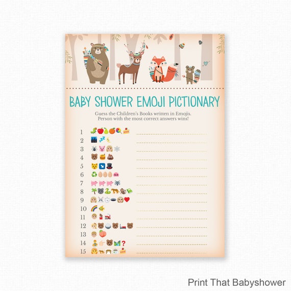 baby-shower-games-woodland-baby-shower-emoji-pictionary-woodland-baby-shower-printable