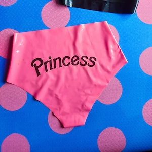 Princess latex running tennis shorts / hot pants hotpants / high waited knickers barbie