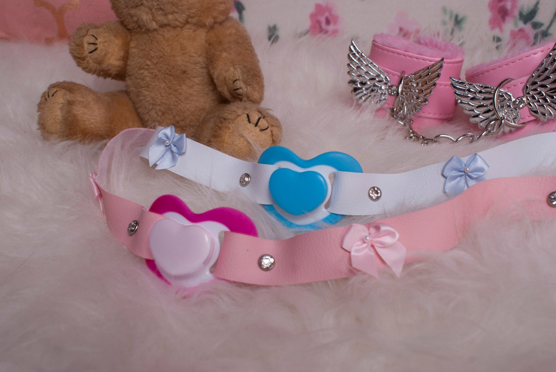 Little Kitten Soother Gag // Pacifier Available in Blue & Pink Etsy UK