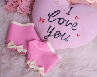 Kleine Schleife Latex Stulpen / Perfektes Valentinstag Geschenk