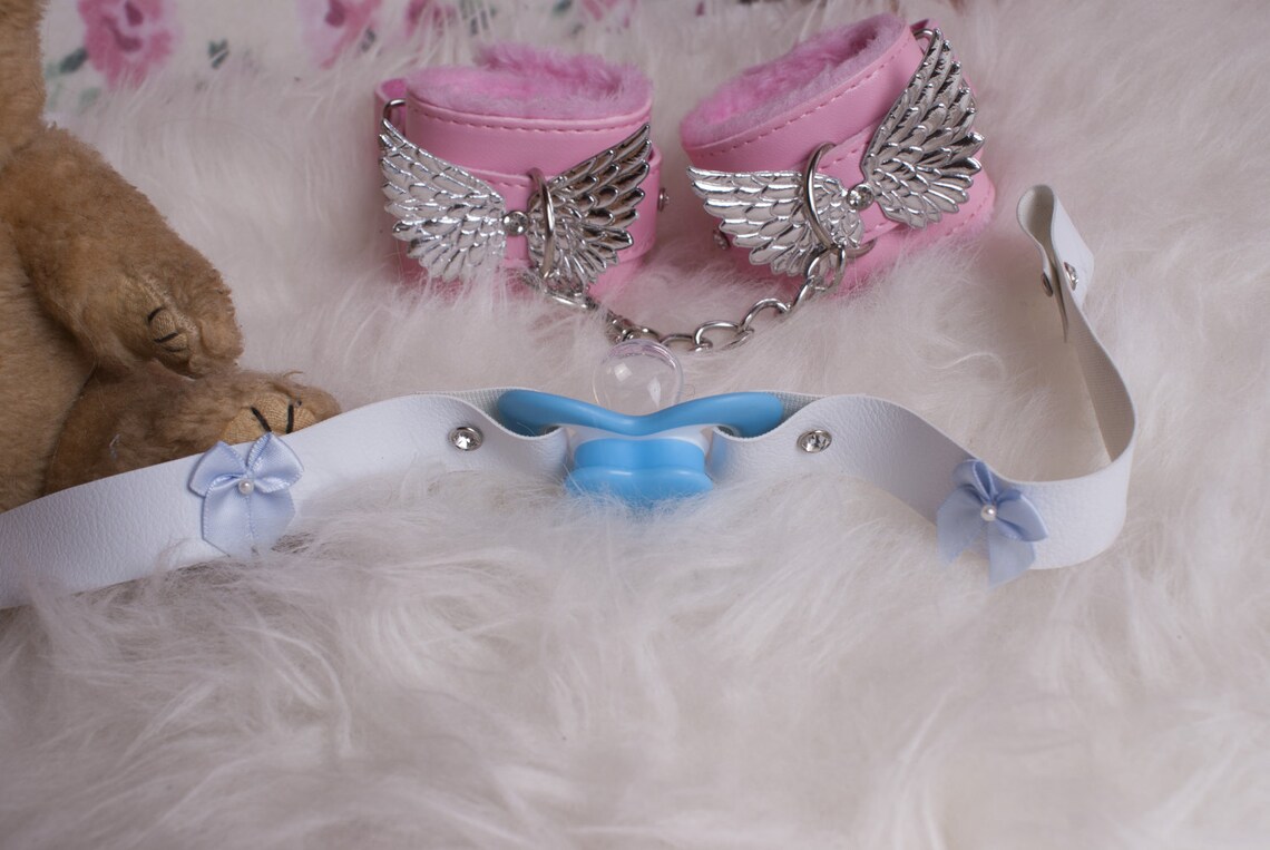 Little Kitten Soother Gag // Pacifier Available in Blue & Pink Etsy UK