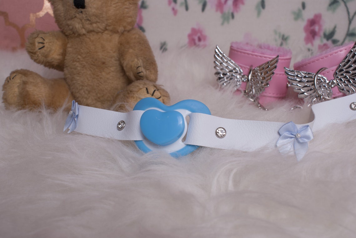 Little Kitten Soother Gag // Pacifier Available in Blue & Pink Etsy UK