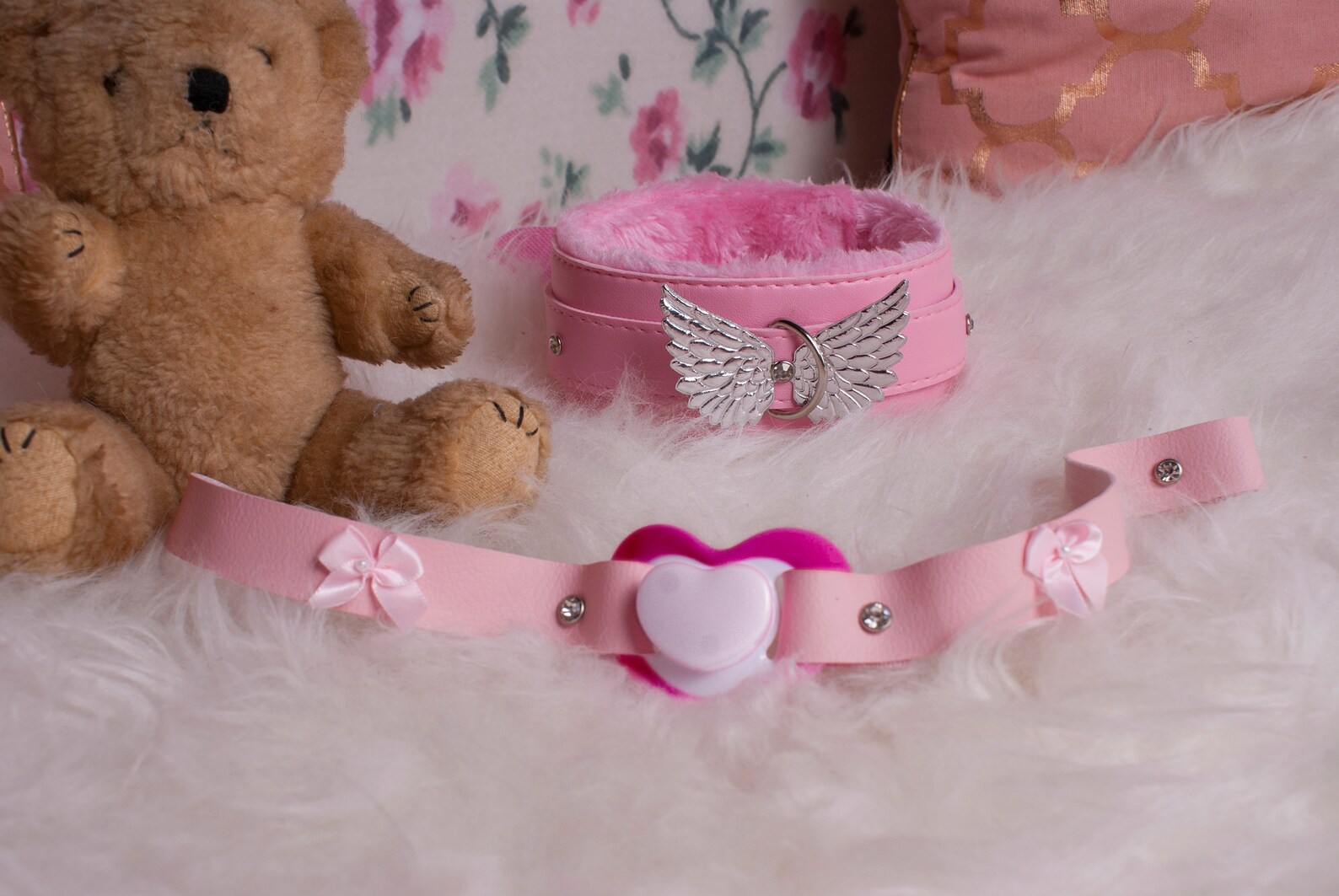 Little Kitten Soother Gag // Pacifier Available in Blue & Pink Etsy UK