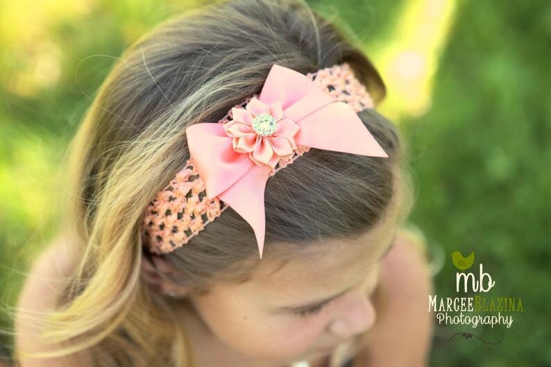 1 1.5 wide 15 colors of girls headbands available. Newborn headband CROCHET headbands - plain soft crochet baby headband