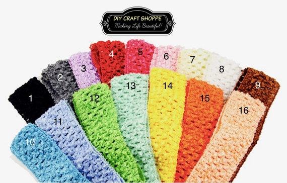 1 1.5 wide 15 colors of girls headbands available. Newborn headband CROCHET headbands - plain soft crochet baby headband