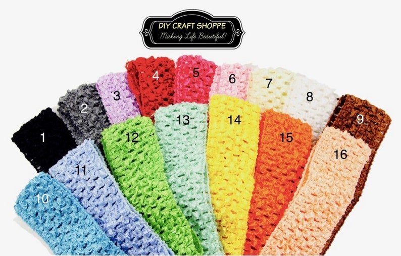 1 1.5 wide 15 colors of girls headbands available. Newborn headband CROCHET headbands - plain soft crochet baby headband