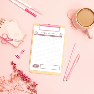 Pink Seed Starting Tracker/Planner