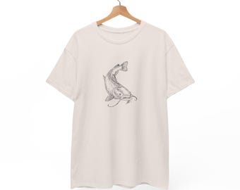 Catfish Print Unisex Cotton Tee