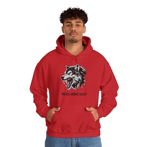 Wolves Among Sheep Unisex Hoodie, Pullover Sweatshirt, Gym Hoodie, Wildlife Clothing, Wolf Pack, Nature Apparel