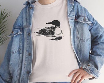 Loon Graphic Tee: Unisex Cotton Nature Shirt