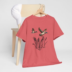 Flying Mallards Unisex Tee, Nature Lovers Shirt, Gift for Birdwatchers, Outdoorsy Apparel, Wildlife Inspired Clothing