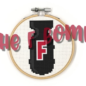 The F Bomb counted cross stitch pattern