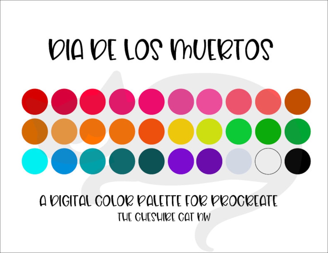 Procreate Dià De Los Muertos Color Palette Etsy