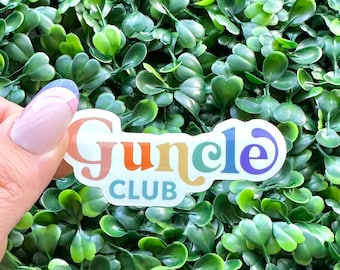 Guncle club sticker for a fun gay uncle