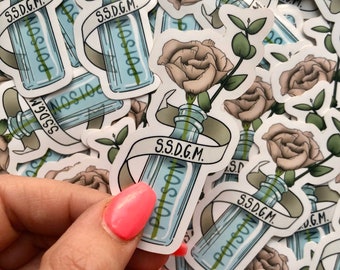 SSDGM Bud Vase Sticker gift for Murderino