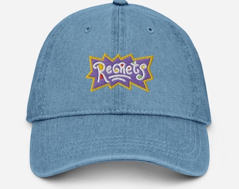 RIMPIANTI Berretto da baseball in denim