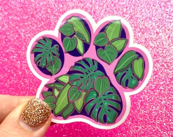 Preppy Palm Pawprint sticker