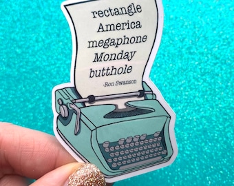 Ron Swanson's Typewriter sticker