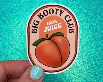 Big Booty Club peach Sticker