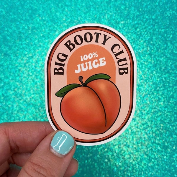 Big Booty Club peach Sticker