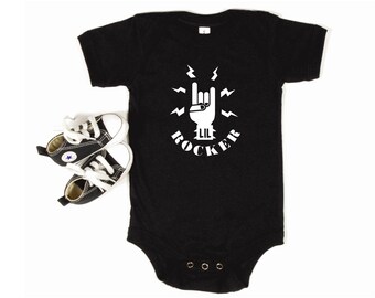 Lil Rocker Onesie®, Rocker Toddler T-Shirt, Rock On Baby Clothes, Cute Grunge T-Shirt