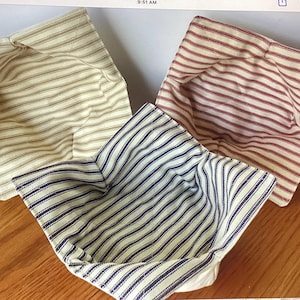 BESTSELLER, French ticking cozies, Microwave bowl cozy, Plate cozy, 3 Sizes, Kitchen bowl cozies, Soup bowl, Serving bowl