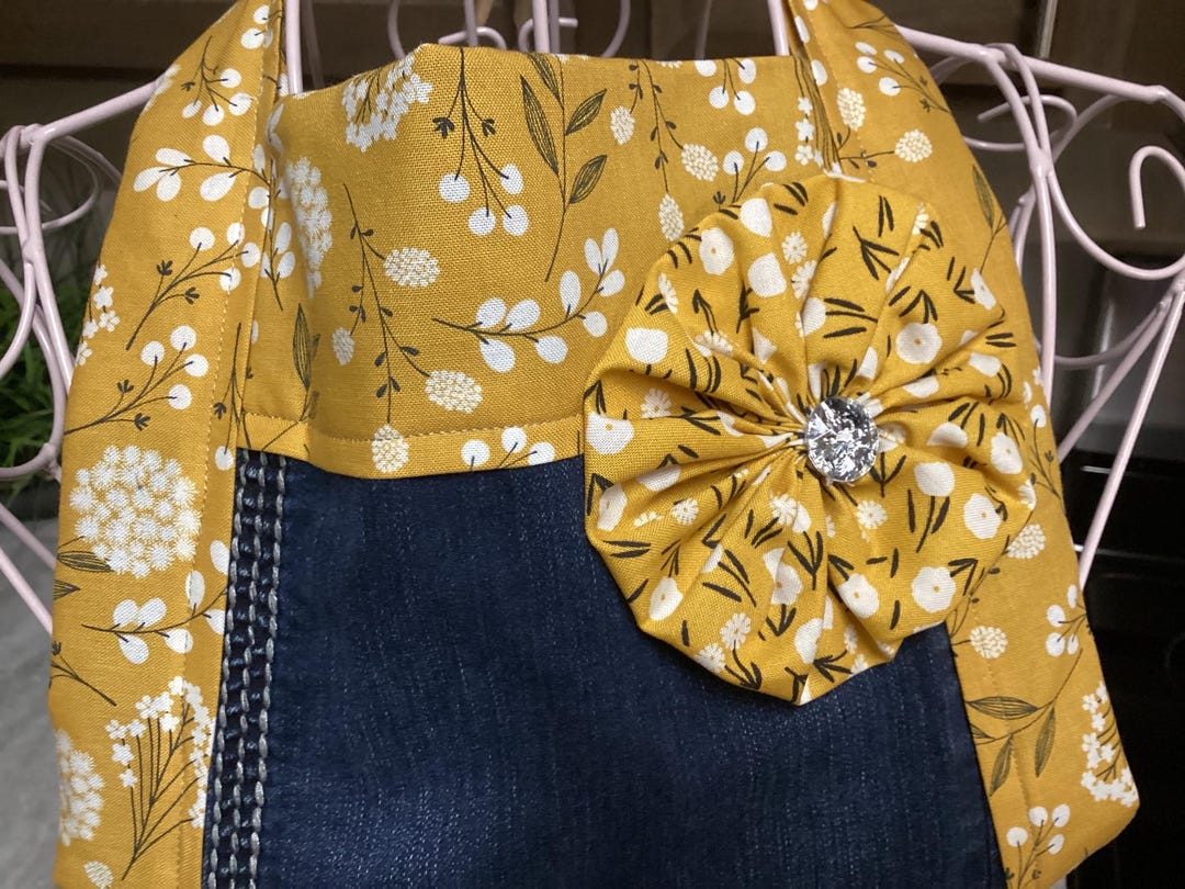Denim Ruffle Apron, Girls Apron - Etsy