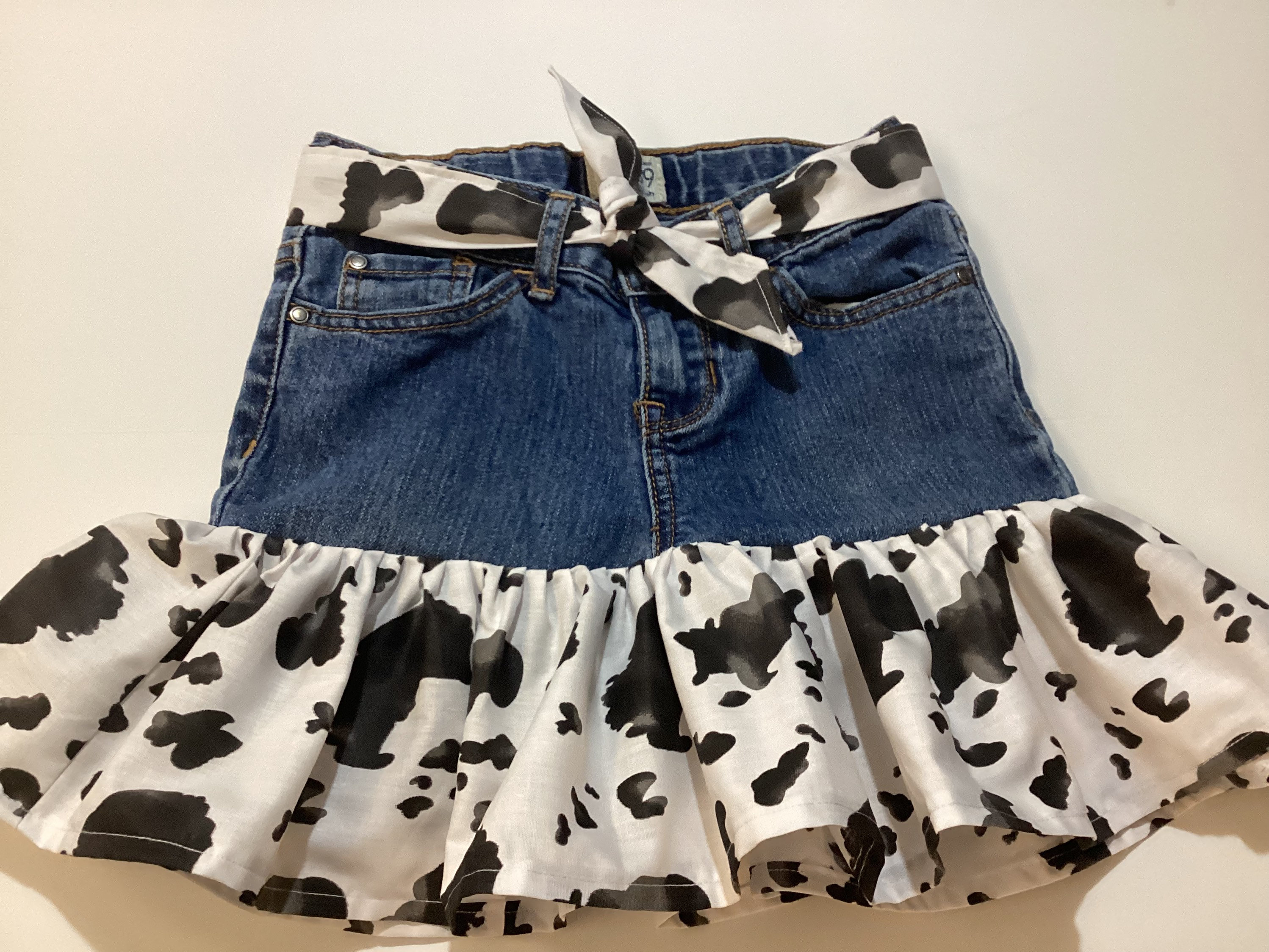 Sizes 2 12 Girls Cow Print Denim Skirt Girls Clothes Western Skirt Ruffle Skirt Denim Tutu Skirt Cow Theme Skirt Rodeo Outfit Etsy