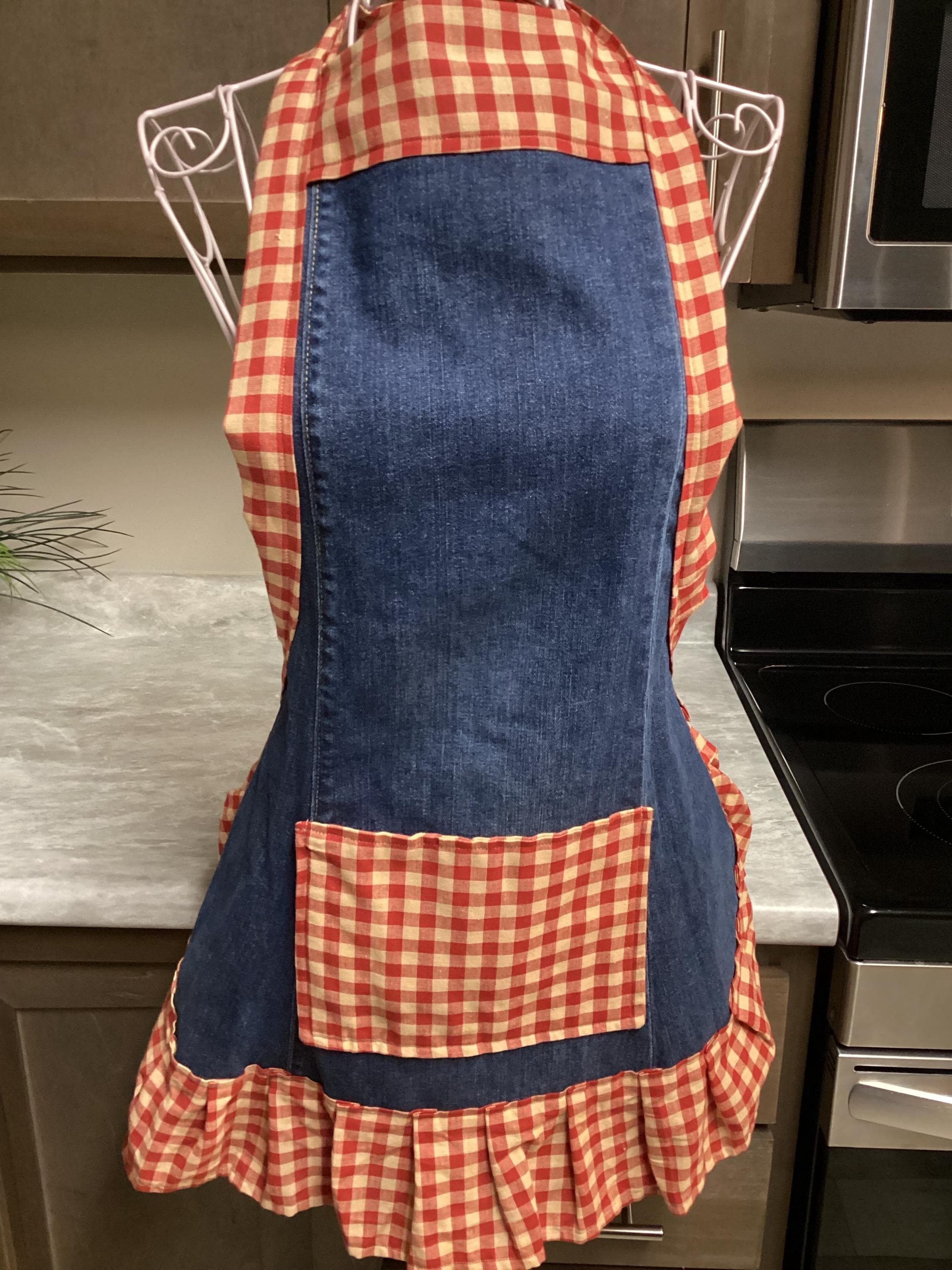 Denim Ruffle Apron, Women’s Apron - Etsy