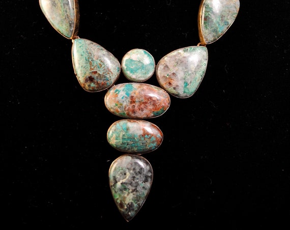Chrysocolla Freeform Necklace #10747
