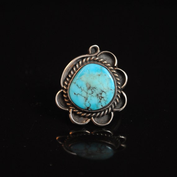 Sterling Silver Native American Turquoise Ring Sz 6.75 #4198