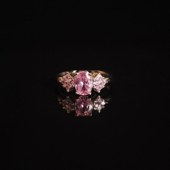 Sterling Silver Pink Sapphire Ring Sz 7 #13299