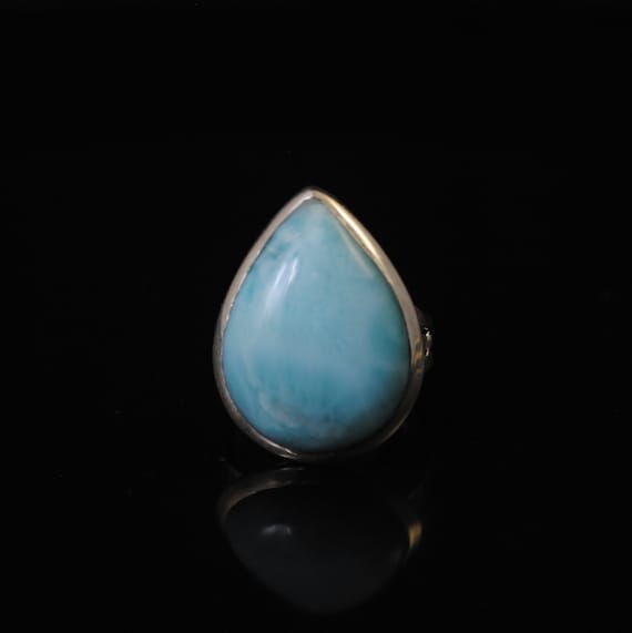 Sterling Silver Larimar Ring Sz 8.5 #11152