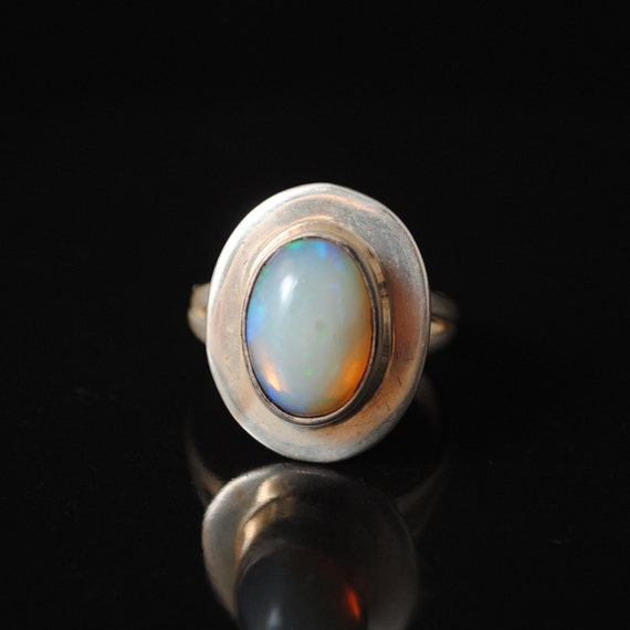 Sterling Silver Ethiopian Opal Ring Sz 6 #7497