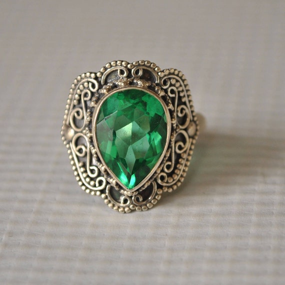 Sterling Silver Apatite Ring Sz 9 #9816