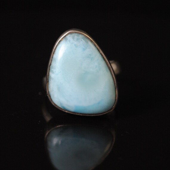 Sterling Silver Larimar Ring Sz 8 #10716