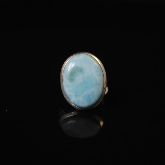Sterling Silver Larimar Ring Sz 8 #11150