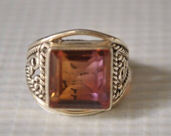 Sterling Silver Ametrine Ring Sz 5.75 #9820