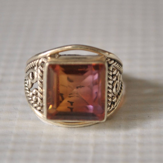 Sterling Silver Ametrine Ring Sz 5.75 #9820