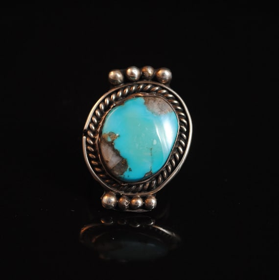 Sterling Silver Native American Turquoise Ring Sz 5.5 #4183
