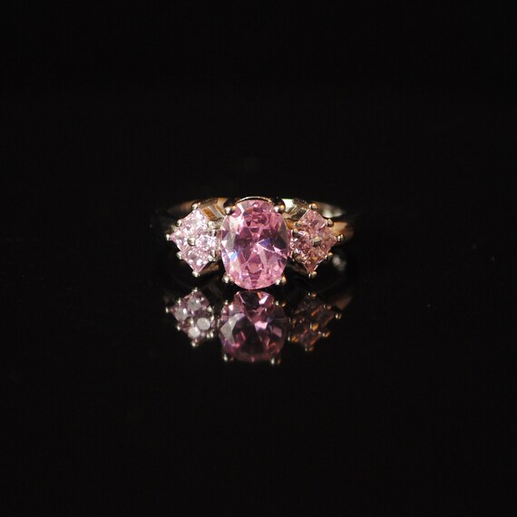 Sterling Silver Pink Sapphire Ring Sz 6 #13327