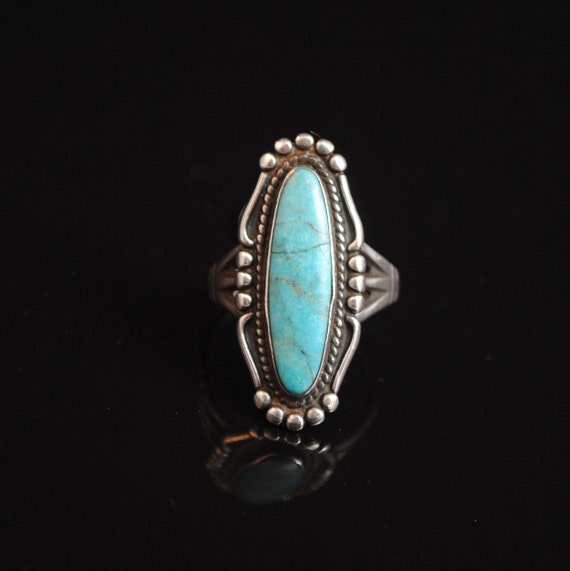 Sterling Silver Native American Turquoise Ring Sz 9.25 #13281