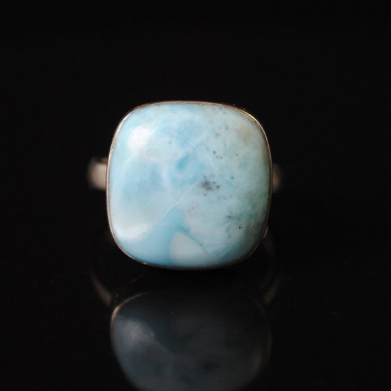 Sterling Silver Larimar Ring Sz 9 #10715
