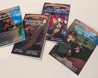 Autographed Copy of 'A World of Lizards, Squirrels, and Men' Series Personalized and Signed by the Author (4 books total)