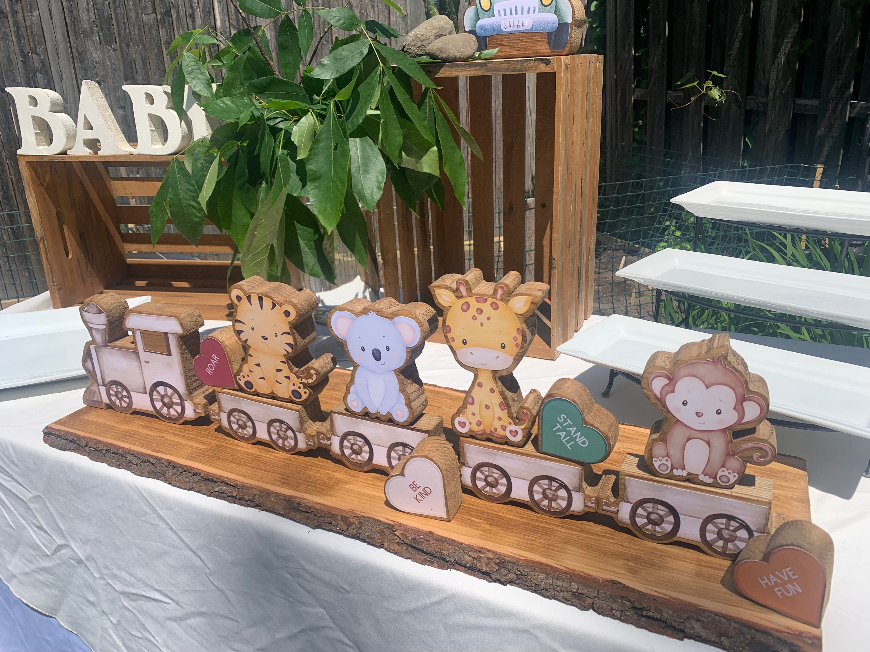 Baby Pooh Hug Centerpieces Handcrafted Wooden Set of 3-pieces of Pooh  Hugging Friends. Nursery Decor, Baby Shower and Birthday 