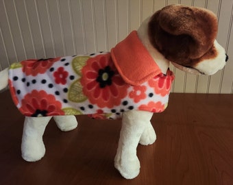floral dog coat