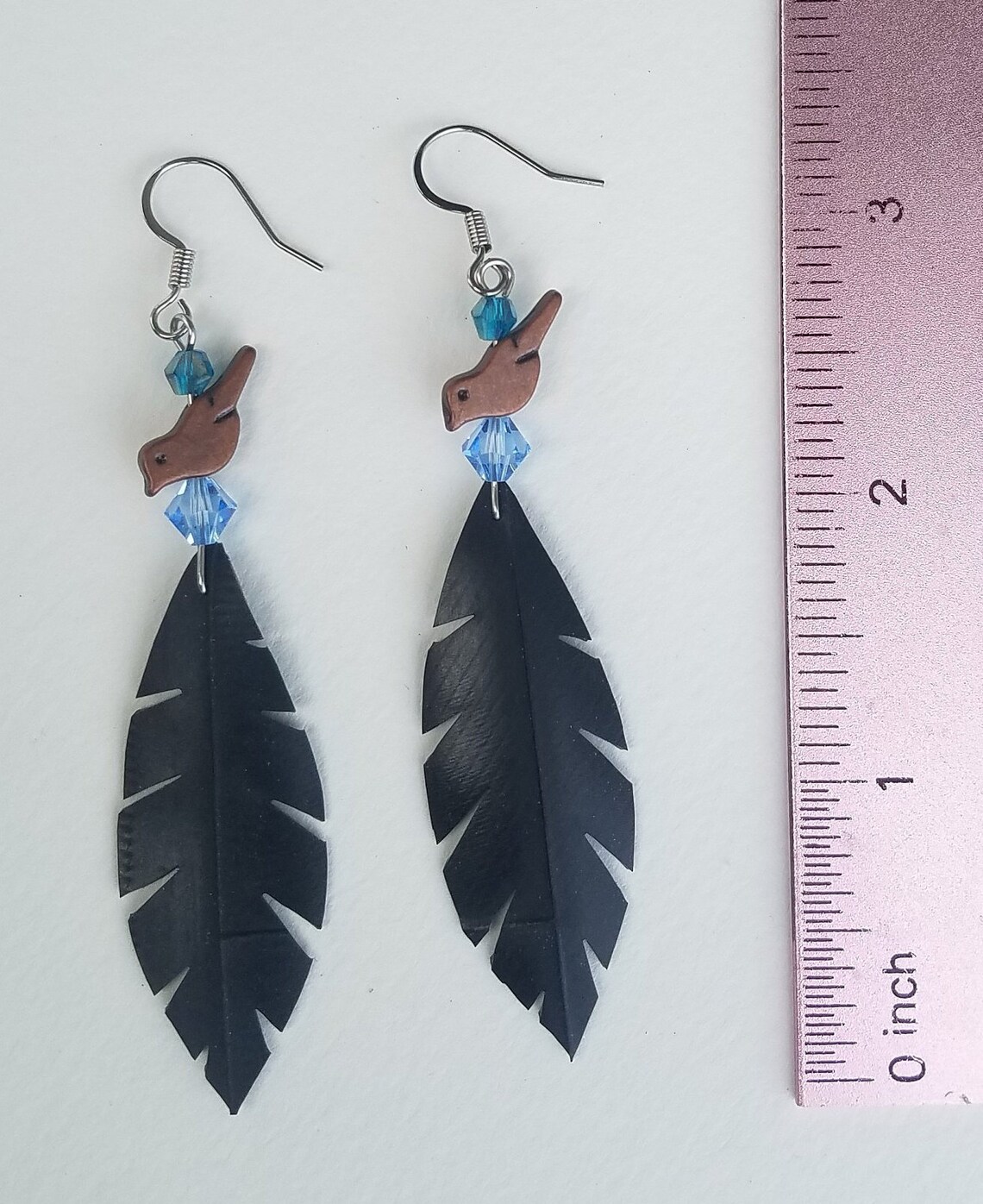 Bike Tire Earrings Bicycle Innertube Feather Earrings Etsy