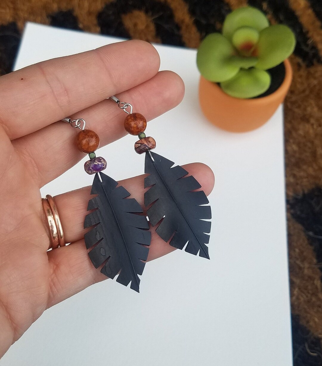 Bike Tire Earrings Bicycle Innertube Feather Earrings Handmade Etsy