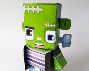 DIY Paper Toy: Halloween Monster Frank Craft (Digital Download)
